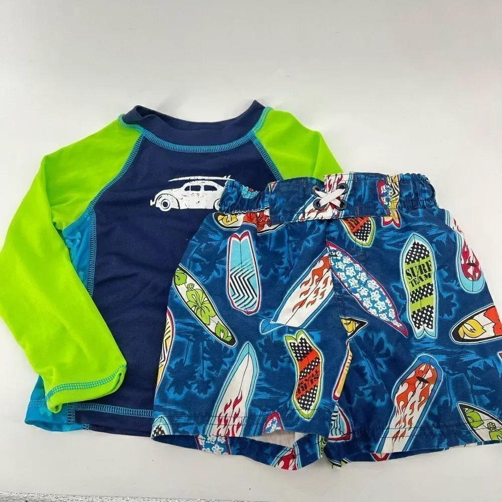 Circo Aqua Leisure swim set trunks bottoms gash guard top 12 months 18-24 months